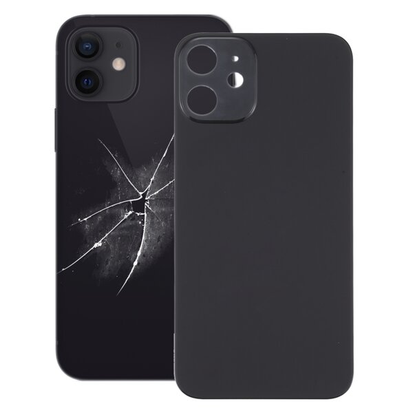 For iPhone 12 Mini Back Glass- Black