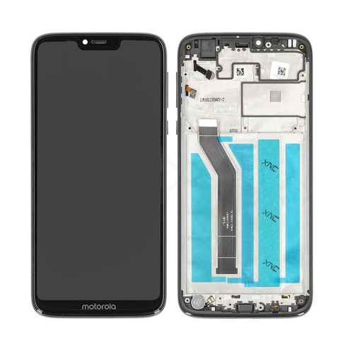 Motorola Moto G7 Power-Display Complete + Frame- Ceramic Black