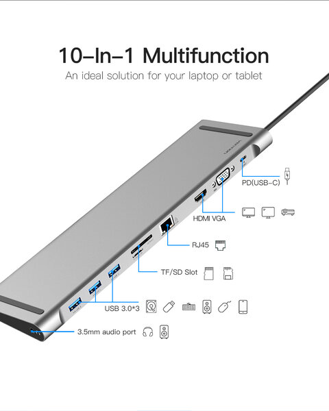10-in-1 USB-C Docking Station