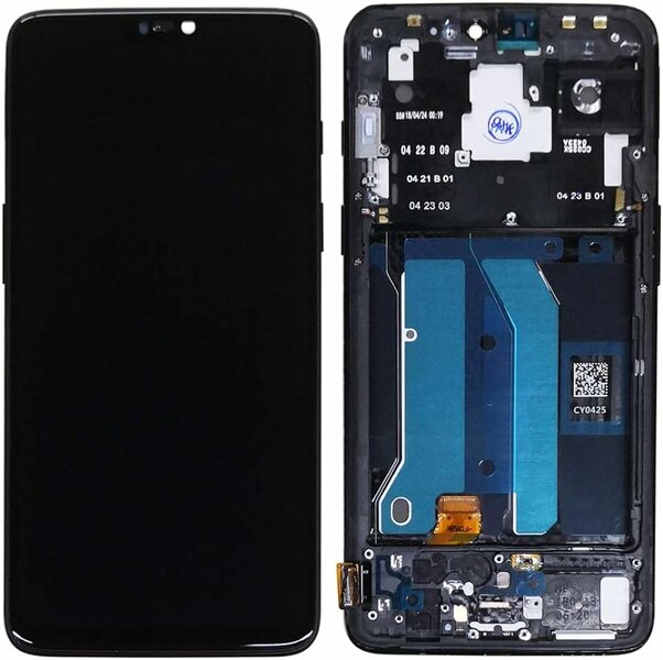 OnePlus 6 A6000/ A6003-Display + Frame- Midnight Black