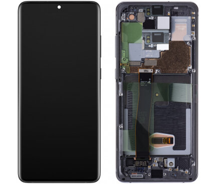 Samsung Galaxy S20 Ultra SM-G988F-Display Complete (No Front Camera)- Cosmic Black