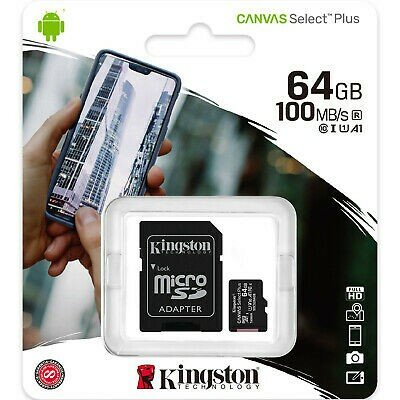 Kingston Canvas Select Plus MicroSD Card SDCS2 64GB- Class 10