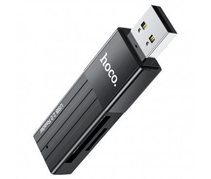 HOCO USB Card Reader HB20 Mindful, 2in1, 480 Mb/S, Black 