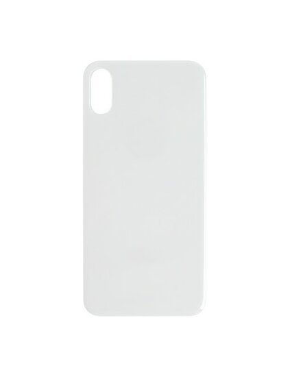 For iPhone XS Back Glass- Silver
