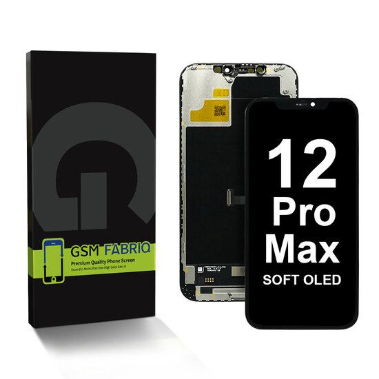For iPhone 12 Pro Max Display + Module Soft Oled - Black