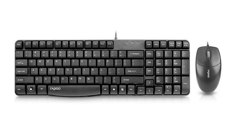 Rapoo Wired Keyboard and Mouse Black X120
