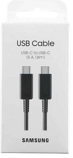 Samsung Cable (Type C To C) 5A 1.8m EP-DX510JBEGEU Black- EU Blister